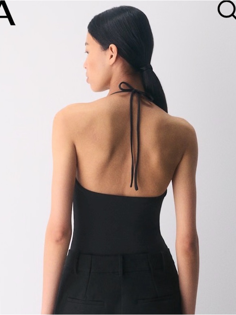 Aritzia Black Halter Camisole Tank Top - Picture 3 of 4